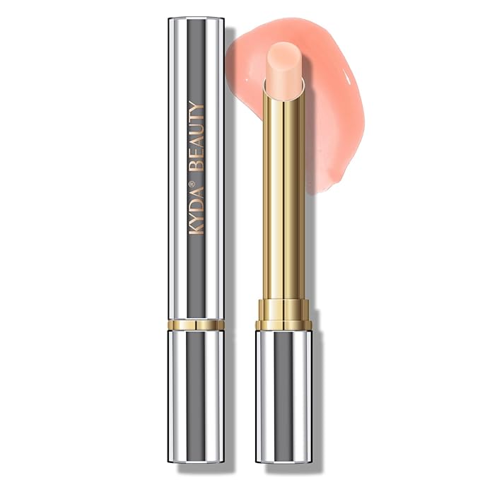 KYDA Tinted Lip Balm, Hydrating Sheer Formula Lip Balm, Natural Glossy Finish, Moisturizing Lip Care Balm for Dry Lips, Peach Candy