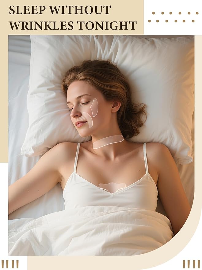 Reusable Neck Wrinkle Silicone Patches - Skin Firming Lifting Moisturizing for Women, Smile Line Facial Chest Forehead Anti-Wrinkle Patches Anti-Aging Facial Masks for Skin Lines Removal (16Pcs)