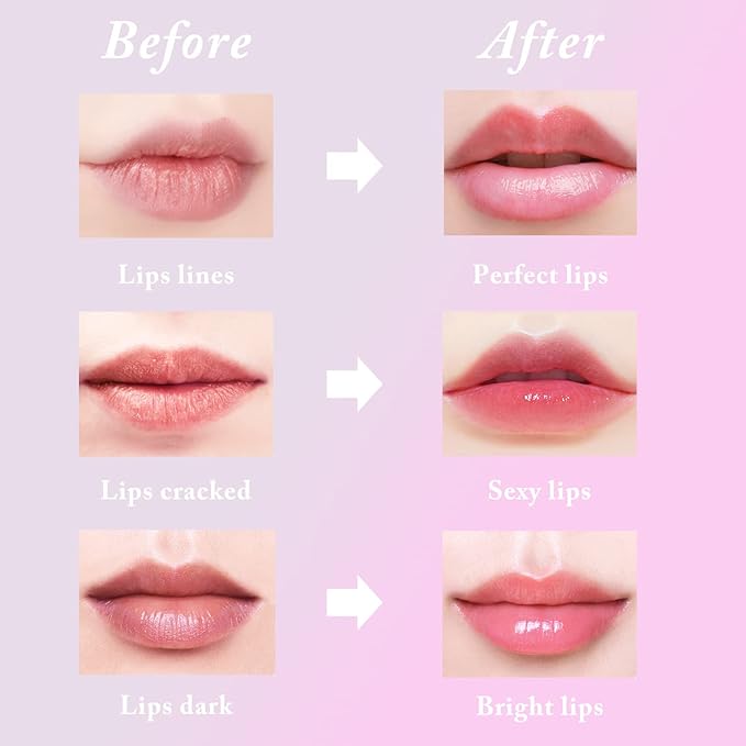 2PCS Bee Lip Balm Honey & Strawberry Lip Balm, Exfoliating Honey Pot Lip Balm Sleeping Lip Mask with Brush, Hydrating & Prevention Dry and Cracked, Lip Scrubs Exfoliator & Moisturizer