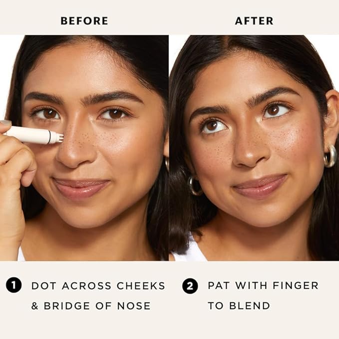 Upgrade Freckle Pen Stamp– Waterproof Faux Fake Freckles Makeup Tool, Natural-Looking Freckle Maker & Spray with Multi-Prong Precision Stamp Head, Long-Lasting Sunkissed Makeup (DARK)