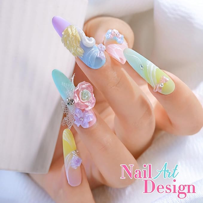 Double Rhythm 3D Nail Gel Pearl Solid Sculpting Gel for Nail Art Non-Sticky Hard Gel for Building Carving Molding Nail Extension Soak Off UV/LED Nail Art Salon Home DIY 0.5 Oz (Pink-Silk 04)