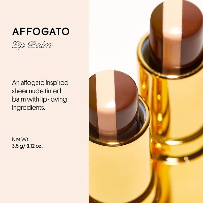 Winky Lux Affogato Tri-Color Tinted Lip Balm – Hydrating Lip Care with Jojoba Oil & Vitamin E, Sheer Nude Tint, Vanilla Coffee Scent, Moisturizes and Softens Dry Lips