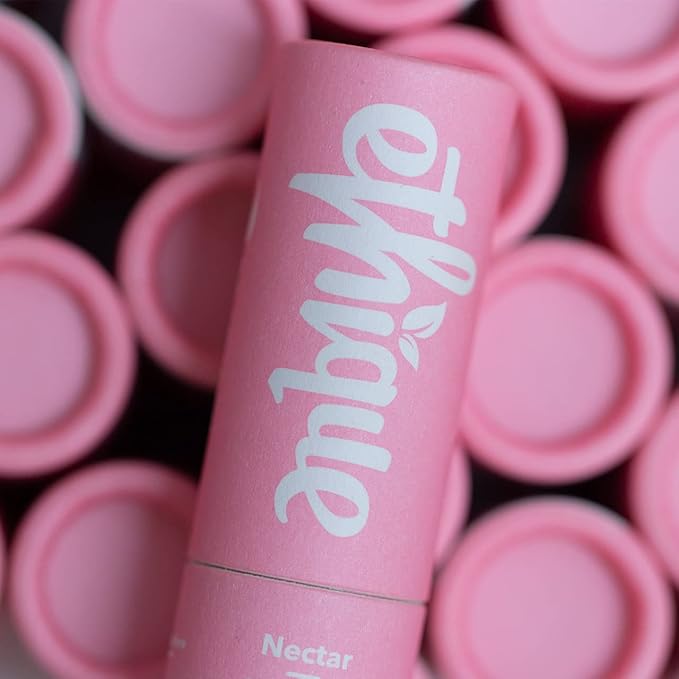 Ethique Nectar Unscented Lip Balm - Plastic-Free, Vegan, Cruelty-Free, Eco-Friendly, 0.32 oz (Pack of 1)