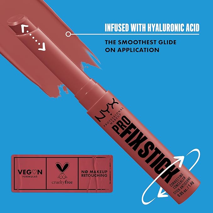 NYX PROFESSIONAL MAKEUP Pro Fix Stick Correcting Concealer, Buildable Medium Coverage Concealer Stick - Vanilla