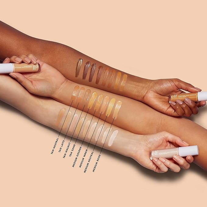 e.l.f. Hydrating Camo Concealer, Satin Finish, 25 Shades, All-Day Wear, Medium Neutral with warm undertones, 0.2 Fl Oz