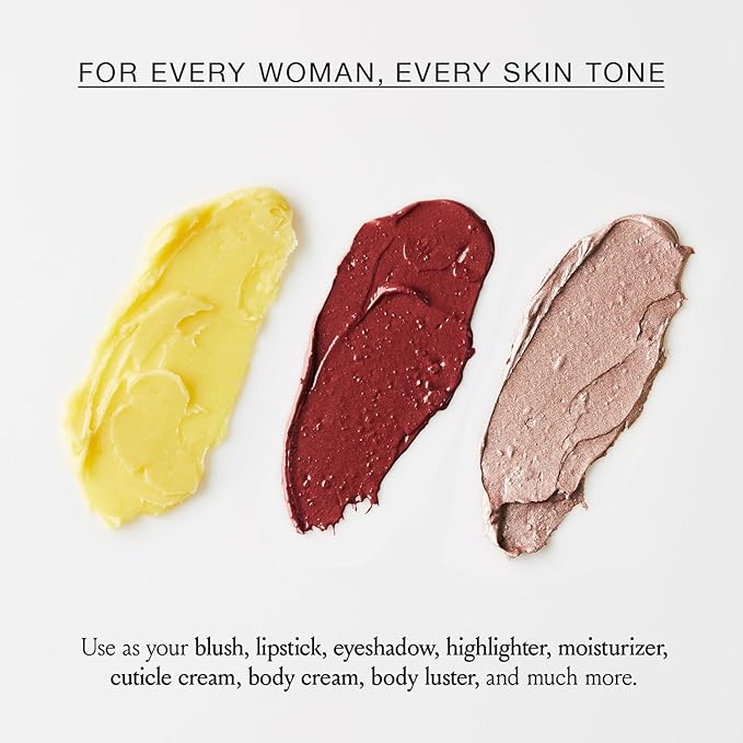 BOOM! by Cindy Joseph Boomstick Trio - 3 Pack Boom Makeup Sticks - Blush Stick in Berry, Highlighter Stick & Moisturizer Stick - Multi-Use Vegan Makeup Sticks for Older Women & Mature Skin