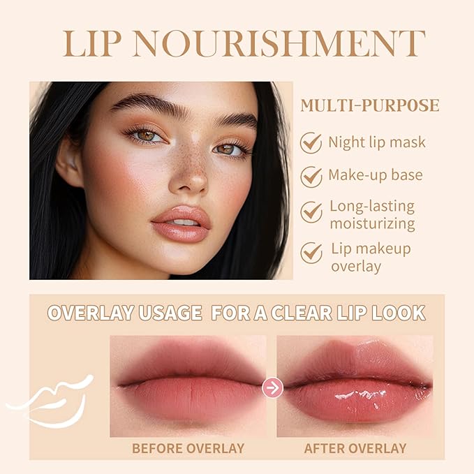 4 PCS Lip Glossy Butter Balm Set,Instant Moisture and Hydration Lip Gloss,Long-lasting Hydrating Non-Sticky Lip Balm,Soften Dry Lips and Lip Care