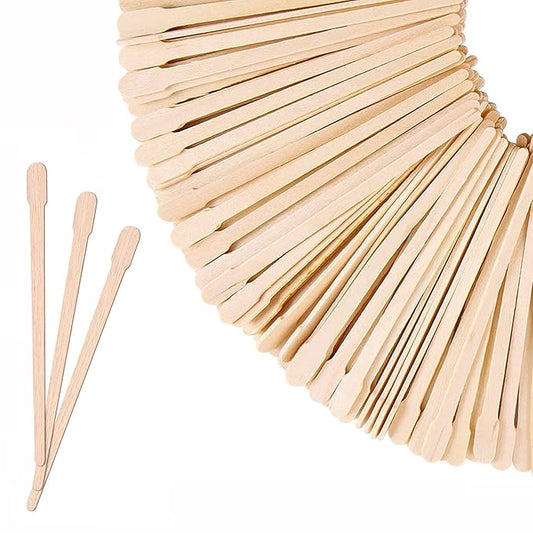 Mibly 600 Pcs Wooden Wax Sticks - Eyebrow, Lip, Nose Small Waxing Applicator Sticks for Hair Removal and Smooth Skin - Spa and Home Usage