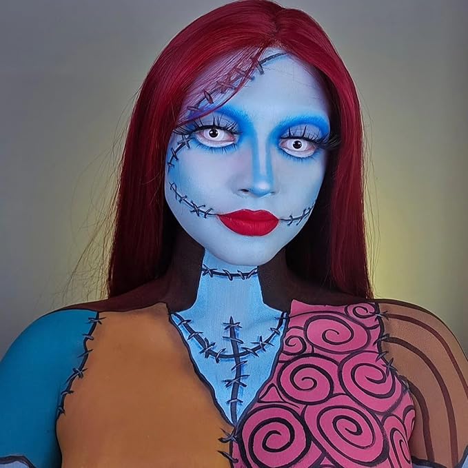 MEICOLY Yellow Face Body Paint Stick(1.06 Oz),Sally Makeup Dress Face Paint,Cream Blendable Body Paint Stick,Sweatproof Waterproof Ginger Tan Face Paint for Halloween Special Effects SFX Cosplay