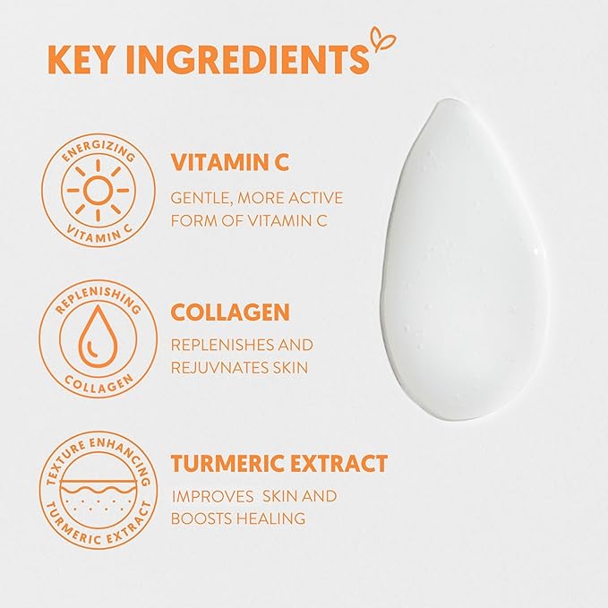 By Nature Vitamin C + Collagen Face Serum - Restore and Energize Tired Skin with Brightening Vitamin C, Plumping Collagen, Plus Texture Enhancing Turmeric - Premium Skin Care Serum for Face - 3fl. oz.