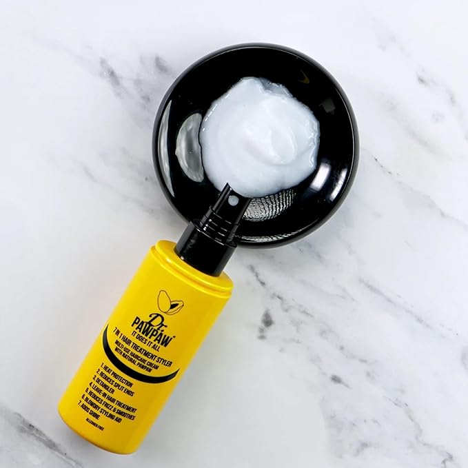 It Does It All: 7 in 1 Hair Treatment Styler with Papaya, Aloe Vera, Coconut Oil, Vegan & Natural (6 x 150 ml)