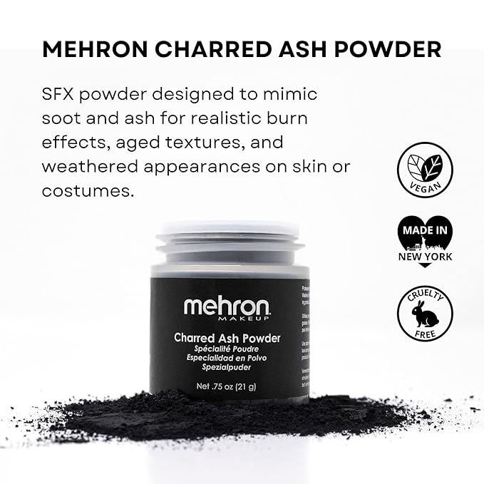 Mehron Makeup Special Effects Powder (.75 oz) (Charred Ash)