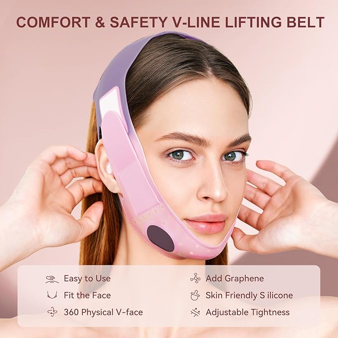 V-Line Mask Chin Up Mask V Shaped Face Mask Chin strap, Soft Silicone Chin Strap V Line Lifting Mask for Women,Jaw Exerciser