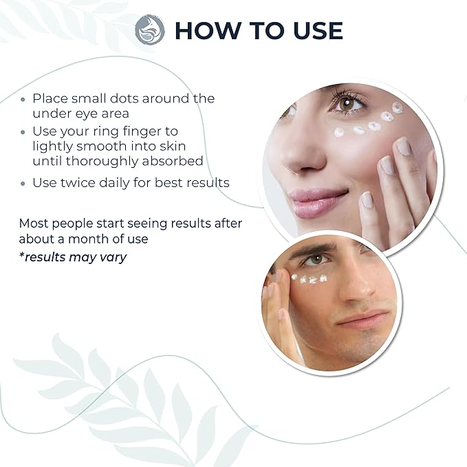 Brightening Probiotic Caffeine Eye Cream for Dark Circles, Puffiness, and Fine Lines | Anti-Aging with Green Tea, Kojic Acid, Licorice Root, Pomegranate Extract - 0.5oz