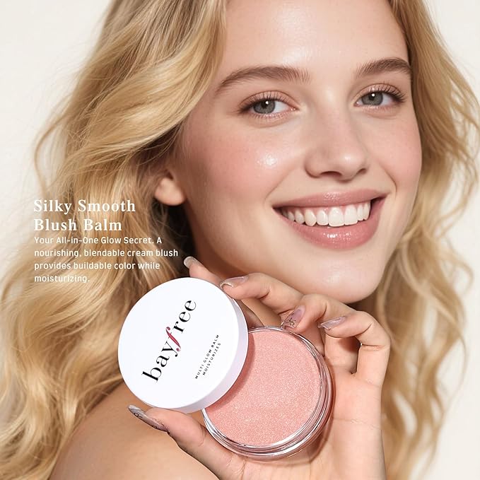 Multi Glow Balm, Cream Blush for Cheeks, Blush Balm Face Makeup, Radiant Finish, Hydrating, Creamy, Lightweight & Blendable Color, Face Makeup, 0.63 Oz (Romantic Tulips)