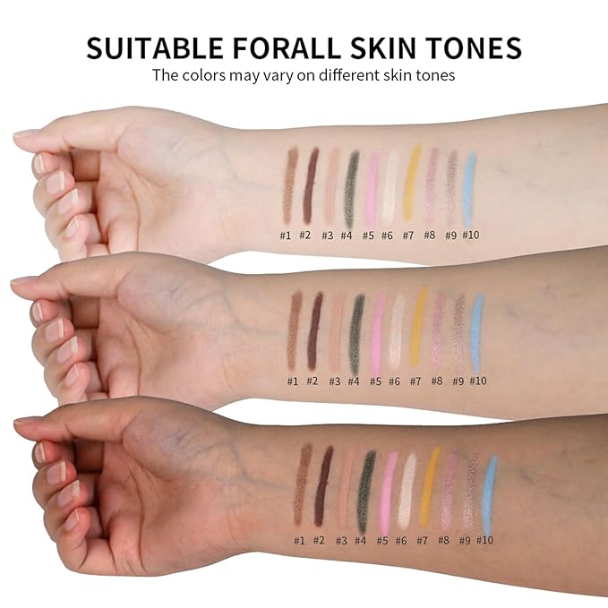 Eyeshadow Stick Waterproof Cream Eye Shadow Pencil Long-Lasting Crease-Proof Shimmer Glitter Eyeshadow Crayon Smooth High Pigmented Highlighter Neutral Eye Shadow Liner Makeup, 1 CARAMEL