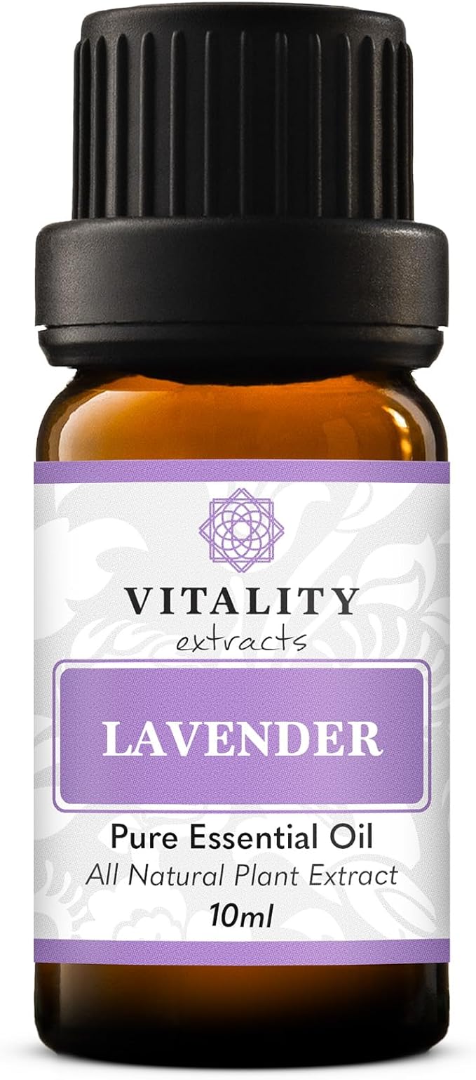 Vitality Extracts Lavender Essential Oil - Natural Calm, Stress Relief, Skin Care, Rest & Relaxation, Fresh Scent, Undiluted