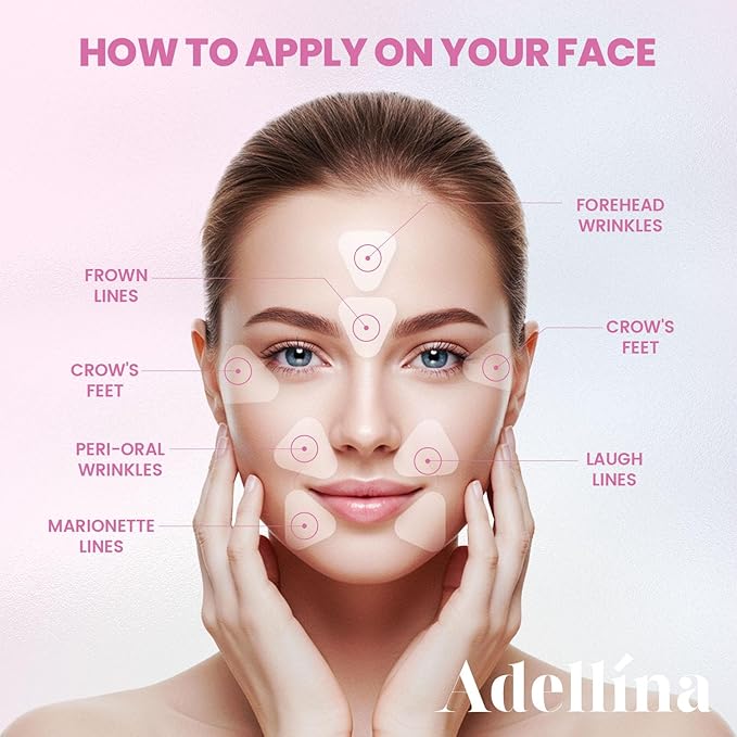 New Anti Facial Wrinkle Patches: Anti Wrinkle Patches Overnight - Smile Line Pathces - Facial Wrinkle Patche for Forehead, Smile Line, Under Eye 144 Pcs (1 Count (Pack of 144), Unscented)