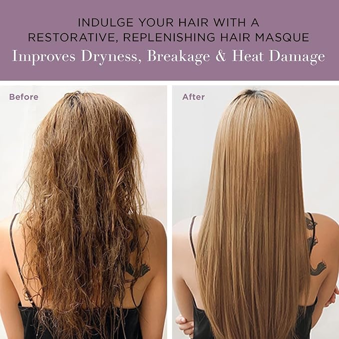 unwash Hydrating Hair Masque - Deep Conditioning & Restorative Hair Treatment for Damaged, Dry & Colored Hair, Sulfate & Paraben Free, Made w/Argan and Coconut Oils, 13.5 Fl Oz