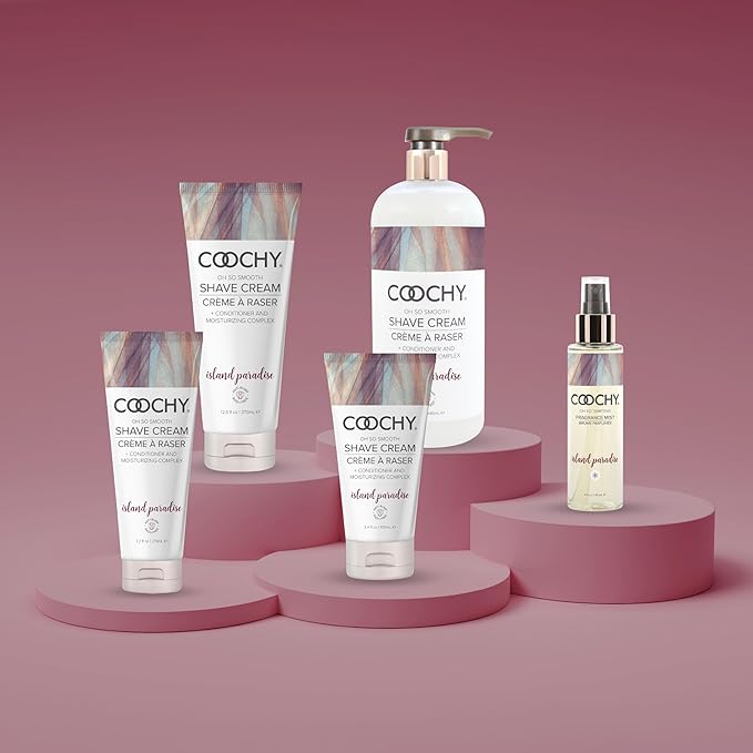 Coochy Intimate Shaving Cream | Shave Conditioner & Moisturizer for Face & Body | Ideal for Sensitive Skin Care, Anti-Bump | Island Paradise, 7.2 oz