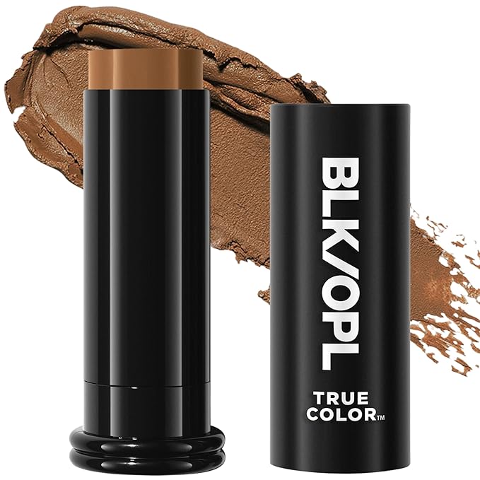BLK/OPL Skin Perfecting Foundation Stick, SPF 15 Buildable & Blendable Face Foundation Makeup with Matte Finish - Full Coverage, Color Correcting & Sculpting - Hypoallergenic (Amber)