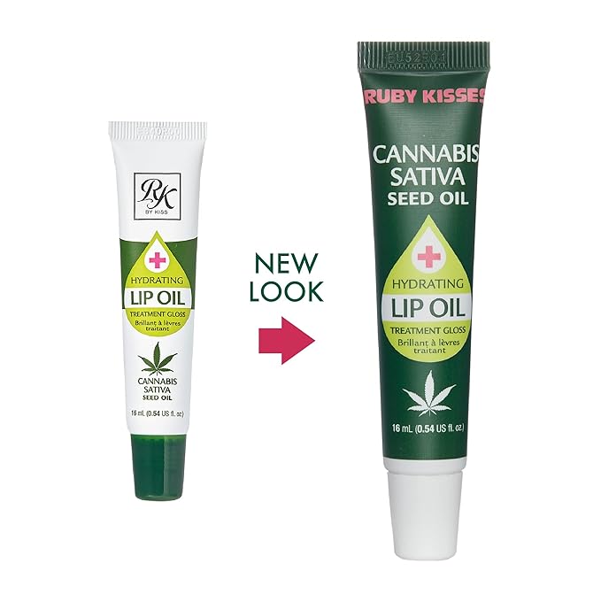 Ruby Kisses Hydrating Lip Oil Cannabis Sativa Hemp Seed RLO04D1 (6 PACK)