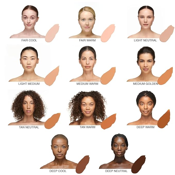 YENSA Skin On Skin BB + CC Full Coverage Concealer - Color Correcting Serum Concealer - Creaseless & Brightening Formula with Hyaluronic Acid & Superfood Complex - Deep Cool (0.34 Fl oz)