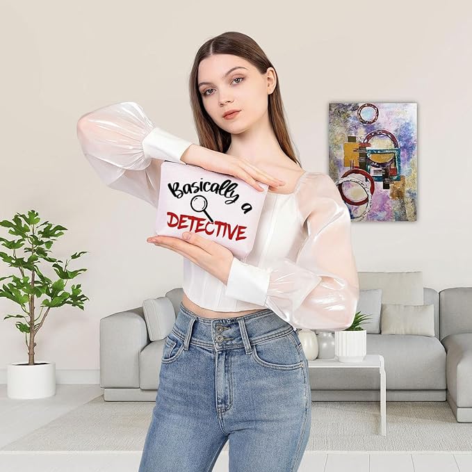 BDPWSS Basically A Detective Makeup Bag True Crime Gift True Crime Junkie Gift True Crime Lovers Gift True Crime Podcast Gift (basically detective)