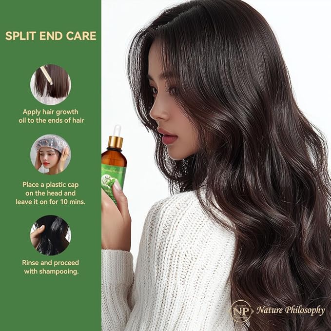 NP NATURES PHILOSOPHY Rosemary Oil for Hair Growth, Hair Growth Oil 3.38 fl oz, Anti-Hair Loss, Quickly Absorbed & Non-Greasy, Aussie Organic Hair Serum for All Hair Types, for Men and Women