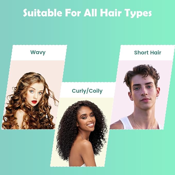 Curl Defining Brush, Curly Hair Brush Defining with Side Gear for Combing, Shaping, and Styling Curly Hair, Lightweight Candy Brush Suitable for All Wet or Dry Hair Types for Women and Men (Green 2PC)