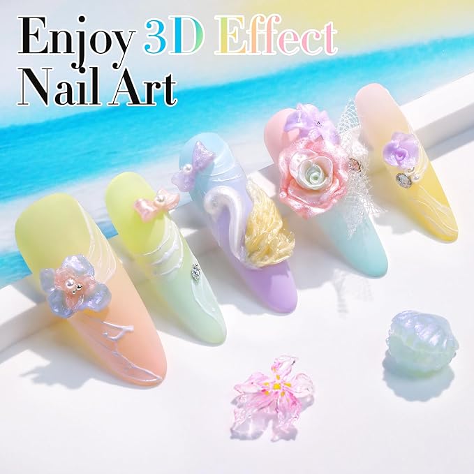 Double Rhythm 3D Nail Gel Pearl Solid Sculpting for Nail Art Non-Sticky Hard for Building Carving Molding Extension Soak Off UV/LED Nail Art Salon Home DIY 0.5 Oz (Purple-Silk 05)