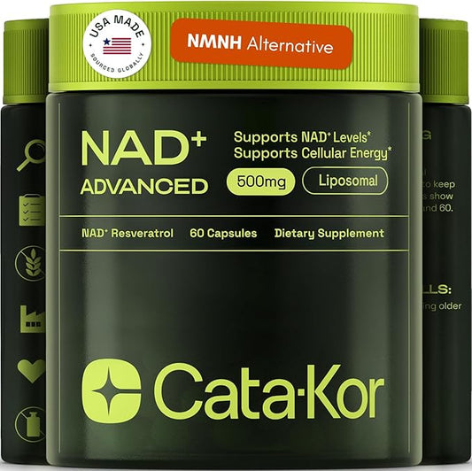NMNH Supplement Alternative – Liposomal NAD + Resveratrol – 30-Day Supply – High Purity NAD Supplement for Energy & Healthy Aging – 60 Capsules