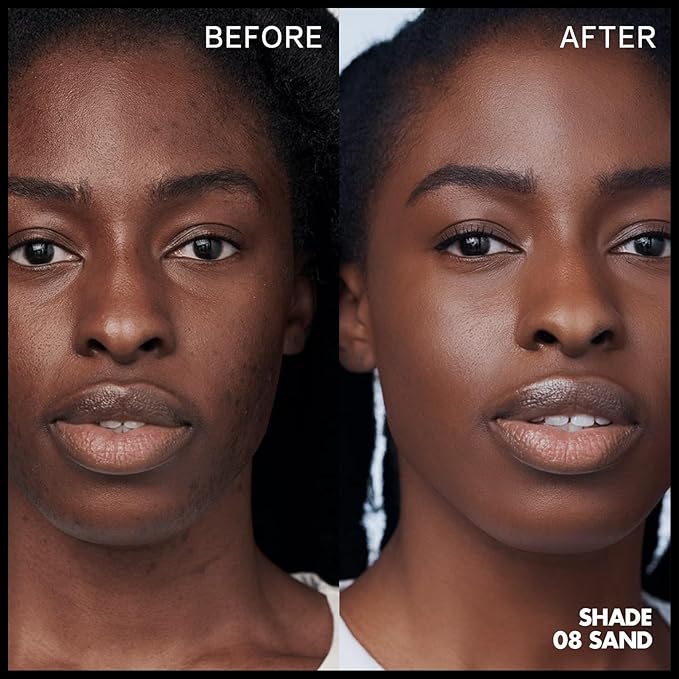 FOCALLURE 2 Pcs Liquid Foundation, Skin Evolution Foundation + Concealer, Full Coverage Foundation Makeup, Durable, Waterproof, Oil-Control, Hides Wrinkles & Lines, Sand