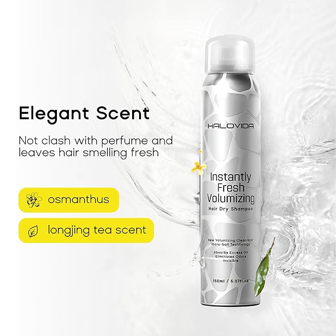 Dry Shampoo for Women, Dry Scalp Shampoo Spray for Dark Hair Leaves No White Residue, Absorb Oils, Volumizing & Refresh Hair for 72 Hours, 5.07 Fl Oz