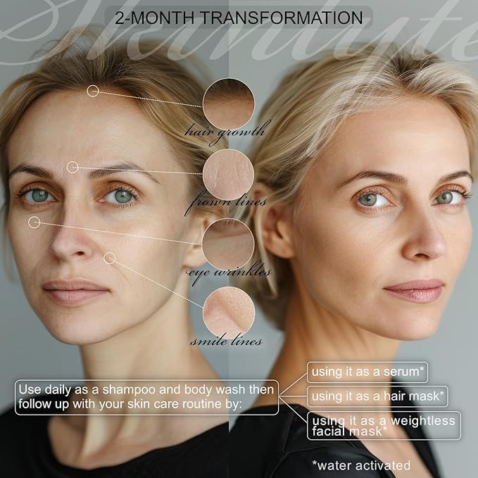 Natural Hair & Whole Body Bar Soap -Hair & Skin Treatment- Keratin & Collagen Peptides | Hair: Promotes Growth, Repair, Strength, Volume | Skin: Anti-Aging, Firm, Elasticity w/Organic Sulfur