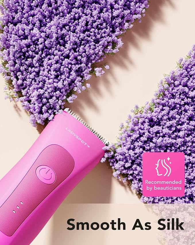 LADYSPOT™ Hair Shaver for Women, Shaving Sets with 3 Gurad and Replaceable Ceramic Blade Heads, No Nick, No Cut, No Razor Burn, Waterproof Wet/Dry, 90 Minutes Shaving (Women-Rosered-Version)