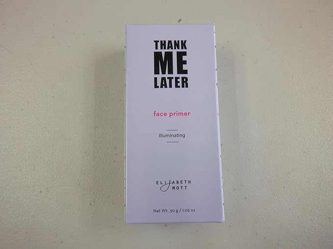 Elizabeth Mott Thank Me Later Illuminating Face Primer - Base Skin Primer for Perfect Poreless Glow Makeup Application and Hydrating All-Day Wear - Cruelty-Free Long Lasting Power Grip Formula, 30 g