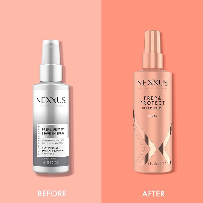 Nexxus Heat Defense Spray Prep & Protect for 450 degree heat protection, with StyleProtect Technology 6 oz