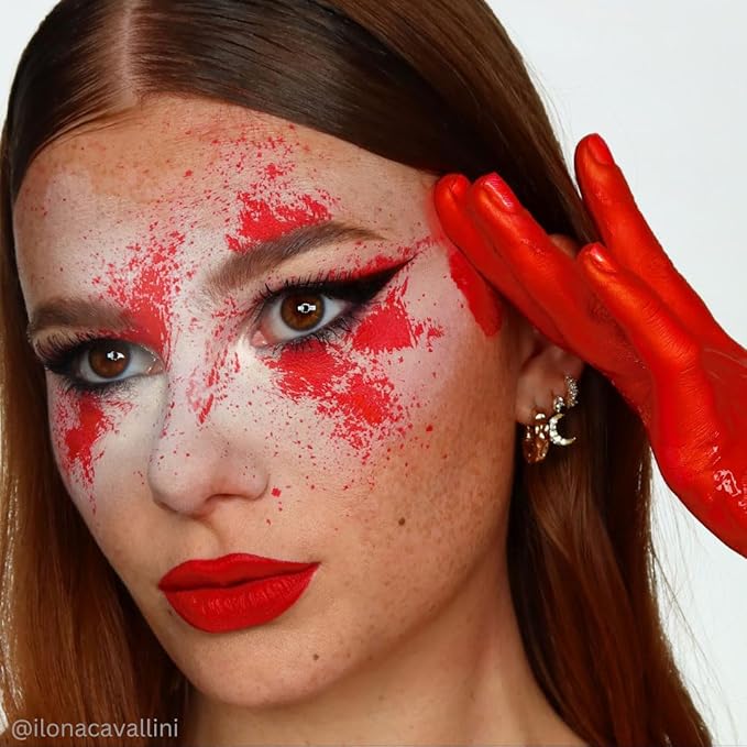 Mehron Makeup Liquid Makeup | Face Paint and Body Paint Perfect for Halloween, Cosplay I Air Brush Compatible 4.5 oz (133 ml) (Red)