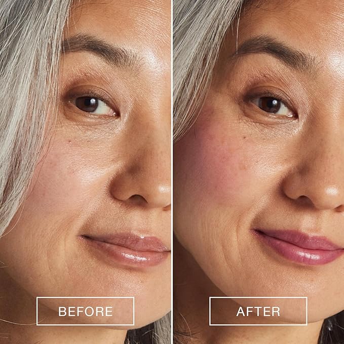 BOOM! by Cindy Joseph Boomstick Creamy Blush Stick and Lipstick - Long Wearing Blendable and Buildable Color - Vegan Multistick for Cheeks & Lips for Older Women & Mature Skin - Peony Pink