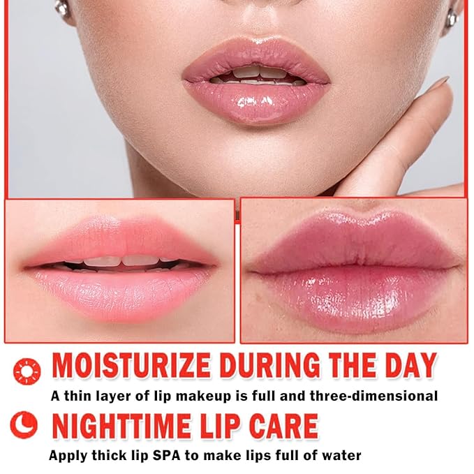 2 PCS Bee Lip Balm Honey Pot, Honey & Watermelon Lip Sleeping Masks Overnight, Hydrating Prevention Dry and Cracked Lip Scrubs Exfoliator Lip Care, Reduces Lip Lines