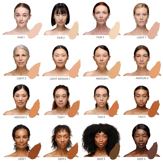 YENSA Super Serum Silk Powder Foundation - Matte Foundation Makeup to Blur and Smooth Pores - Provides a Radiant and More Even Skin Tone for a Natural, Healthy Glow - Deep 1 (0.35 oz)