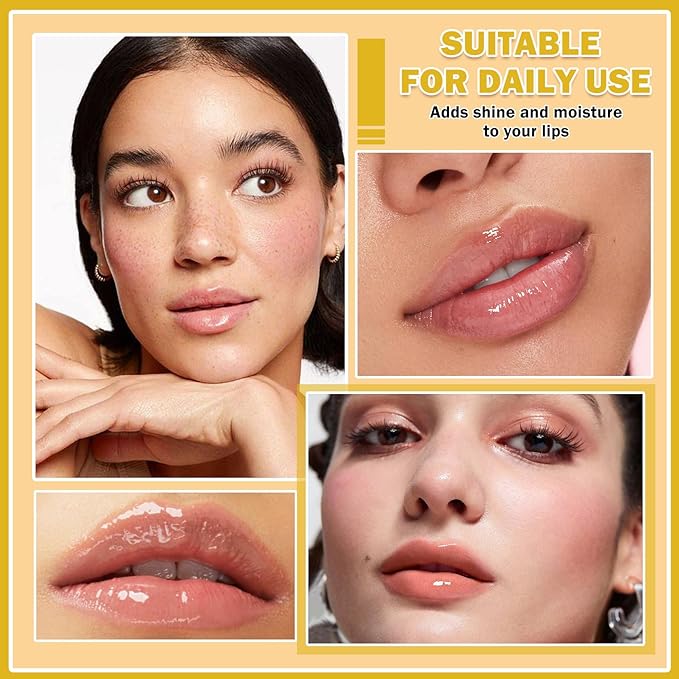 CAHIUYOA 4PCS Bee Lip Balm Honey Pot Honey & Strawberry Lip Balm Lip Mask Moisturizing Hydrating Honey Pot Lip Balm with Stick Prevention Dry & Cracked Lip Scrubs Exfoliator