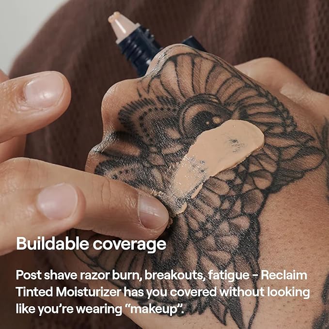 APOSTLE Reclaim Tinted Moisturizer for Men (2 Morant Bay) - Niacinamide, Vitamin E, Squalane, Hyaluronic Acid, Tinted Face Moisturizer For Men. Hydrates, Evens Skin Tone, Reduces Fine Lines, 1 Fl. Oz.