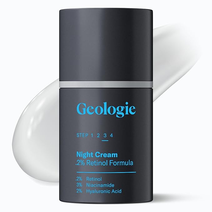 Geologie Retinol Anti-Aging Face Cream | Enhanced .2% Retinol Formula for Effective Results | Reduce Fine Lines & Wrinkles | Protect & Repair Skin With Hyaluronic Acid & Niacinamide | For Men & Women