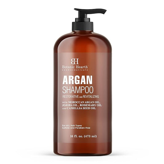 Botanic Hearth Argan Shampoo, Hydrating & Volumizing, Sulfate & Paraben Free, All Hair Types & Color Treated Hair, Men and Women 16 fl oz