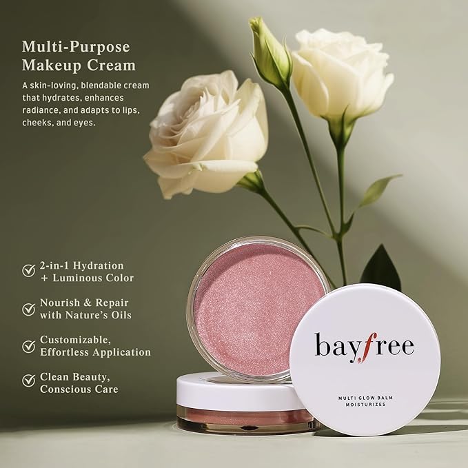 Multi Glow Balm, Cream Blush for Cheeks, Blush Balm Face Makeup, Radiant Finish, Hydrating, Creamy, Lightweight & Blendable Color, Face Balm, 0.63 Oz (Pink Sakura)