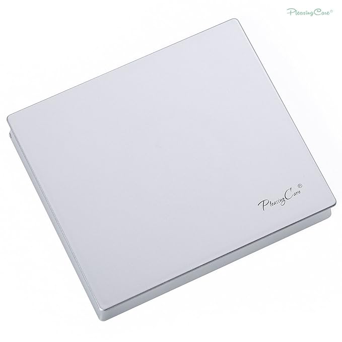 Makeup Mirror with Facial Oil Blotting Paper Sheets – Green Tea 100 Counts, Silver Compact Folding Cosmetic Travel Mirror