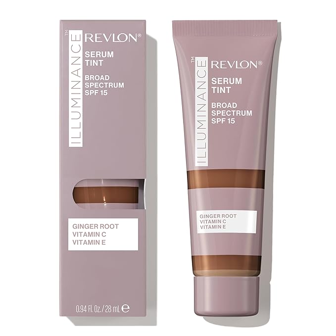 Revlon Illuminance Tinted Serum, Triple Hyaluronic Acid, Evens Out Skin Tone Over Time and Hydrates All Day, SPF 15, 601 Soft Nutmeg, 0.94 fl oz.