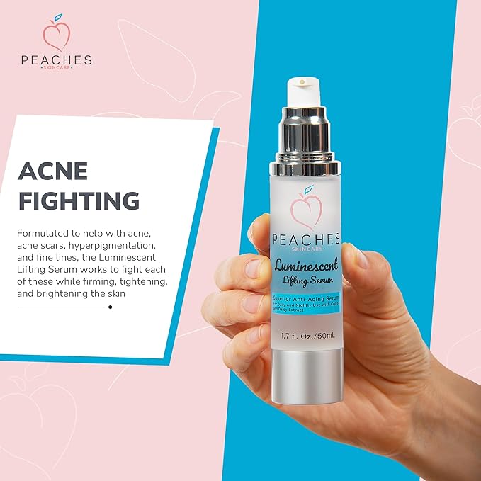Face Tightening and Lifting Serum – Anti-Aging Formula with Peptides and Vitamins A, B, C & E – Vegan Skincare for Firm, Radiant Skin – Luminescent Lifting Serum (1 fl. oz)